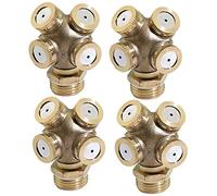 4 PCS Agricultural Mist Spray Nozzle 1/2 Inch DN15 Copper Four-nozzles Atomizing Nozzles Garden Sprinkler Irrigation System lawn Cooling Dust Removal