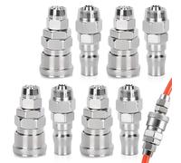 4 Pcs Air Hose Fittings, Air Line Connectors for 8 & 10mm Hose Air Fittings Quick Coupler Airline Fittings for PU Air Hose