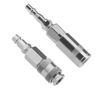 4 PCS Air Hose Fittings Convertor Adapters, 1/4" Air Line Fitting Adapter, Plug Kits for Air Compressor for Industrial & Home Use, BSP Connector Couplings