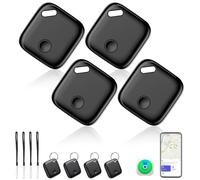 4 PCS Air Tracker Tags (iOS Only), Mini Smart Trackers with Apple Find My, Replaceable Battery Waterproof Bluetooth Key Finder Tag for Wallets Luggage Backpacks Pets