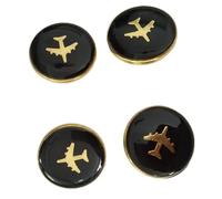4 Pcs Airport Uniform Buttons Craft Alloy Dress Jackets Pants for Airline Employees