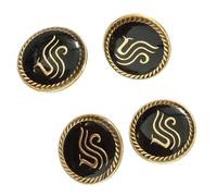 4 Pcs Airport Uniform Buttons Craft Buttons Alloy Dress Buttons Jackets Pants Buttons for Airline Employees