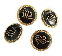 4 Pcs Airport Uniform Buttons Craft Buttons Alloy Dress Buttons Jackets Pants Buttons for Airline Employees