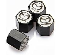 4 Pcs Alloy Car Tyre Valve Caps for Mazda CX3 CX30 CX5 CX60, Anti Corrosion Premium Car Tire Accessories Upgrade Vehicle's Style Protection,A