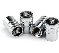 4 Pcs Alloy Car Tyre Valve Caps for Rolls Royce Ghost, Anti Corrosion Premium Car Tire Accessories Upgrade Vehicle's Style Protection,A