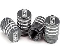 4 Pcs Alloy Car Tyre Valve Caps for Rolls Royce Ghost, Anti Corrosion Premium Car Tire Accessories Upgrade Vehicle's Style Protection,B