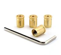 4 Pcs Alloy Tyre Valve Caps for Porsche Cayman (981c) 2013-2016, Leak-Proof Dust Caps for Car Tyres Anti-Theft Valve Caps Car Accessories,Gold