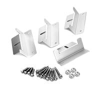 4 Pcs Aluminium Alloy Solar Panel Mounting Z Bracket Replacement Roof Photovoltaic Panel Holder Easy Installation Z Shape Brackets