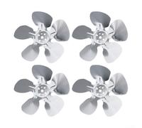 4 Pcs Aluminum Refrigerator Cooling Fan Blades, 200mm 230mm 250mm Diameter, Suction Style Air Circulation Motor for Cold Storage Freezer Repair Parts, 6.9mm Hole(250MM)