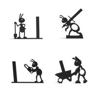 4 pcs Ant toilet roll holder storage Funny Ant Wheelbarrow adding for Women and men Fun Gifts a playful and artistic touch, for home, office, or garden décor Cute joy Bathroom Decor