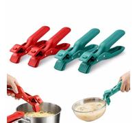 4 PCS Anti-Scald Bowl Holder Clip, Silicone Non-Slip Heat Insulation Hot Plate Gripper Tongs, Multi-Purpose Anti-Scald Bowl Clip for Microwave Oven Air Fryer, Kitchen Tool for Bowls, Plates & Dishes