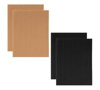 4 Pcs Anti Slip Durable Trimmable Rubber Shoe Sole Protectors for High Heels & Leather Shoes, Stick On Soles for Men and Women, 2 Black & 2 Brown