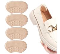 4 Pcs Anti-Slip Heel Grips, Self Adhesive Heel Protectors, Heels Cushion Inserts, Thick Liners Fillers for Half Size Too Big or Loose Shoes, to Prevent Heels Slipping Out, Rubbing and Blisters (6mm)