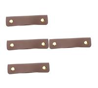 4 Pcs Anti-Snare Protective Cover Purse Handles Cover Pu Handbag Grip Cover Protector Bag Handle Wrap Grocery Bag Carrier Handle Luggage Wrap Pu Leather Saddle Handle Cover