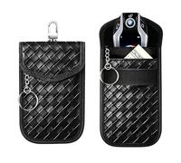 4 Pcs Anti Theft Car Key Signal Blocker Pouch Bag Keyless Fob Protection With 4 Pack Key Rings For Car Security Remote Entry Keys