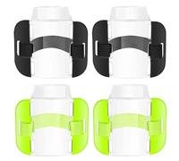 4 Pcs Arm Badge Holders, High Viz SIA ID License Badge Holders, Adjustable ID Cards License Security Badge Holder for Medical Security Warehouse Factory Staff Doorman Keyrings
