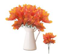 4 Pcs Artificial Autumn Decorations Maple Leaf, Artificial Autumn Leaves, No Fade Faux Autumn Plant