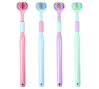 4 Pcs Autism Toothbrush, Soft Bristles 3 Sided Toothbrush 360° Teeth Cleaning for Comprehensive Oral Care, Blue/Green/Pink/Purple