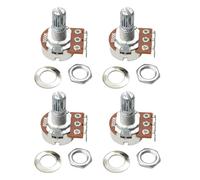 4 Pcs B500K Guitar Pots, Short Shaft Split Shaft Potentiometer, 500K Ohm for Electric Guitars and Bass, Volume Tone Control with Nuts Washers, 0.24 x 0.59 in, 6 x 15 mm