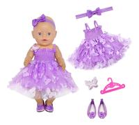 4 PCS Baby Doll Clothes for 14-18 Inch Baby Doll, Doll Clothes Accessories