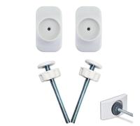 4 PCS Baby Gate Extension Spindle Rods Kit, 2 Pcs Pet Stair Gate Screws with 2 Pcs Safety Gate Wall Protector, Mounted Gate Bolts Parts Baby Gate Extender for Child Toddle Pressure Gate Install