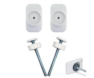 4 PCS Baby Gate Extension Spindle Rods Kit, 2 Pcs Pet Stair Gate Screws with 2 Pcs Safety Gate Wall Protector, Mounted Gate Bolts Parts Baby Gate Extender for Child Toddle Pressure Gate Install