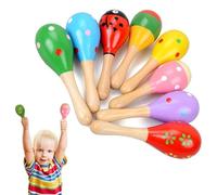 4 Pcs Baby Maracas, Maracas, Maracas Baby, Rattles Sand Hammer Baby Music Rattles Shaker Wooden Rattle Toys Colourful Cute Rattles Shaker Early Education Instrument Toy For Kids (Random Color)