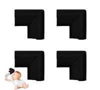 4 PCS Baby Proofing Edge Protector, Baby Safety Corner Protectors, Corner Protectors for Kids, for Child Safety, Furniture, Desks, Tables - Safe & Durable(Black)