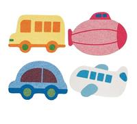 4 Pcs Baby Sponges for Bath, Soft Safe Car Shape Bath Sponge for Kids, Baby Sponges for Bath Perfect for Newborn and Toddler Infants Skin