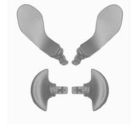 4 Pcs Back Paddles for PS5 DualSenseEdge Controller, Metal Rear Paddles Trigger Buttons Replacement Grip Parts for PS5 DualSense Edge Wireless Controller(Silver)