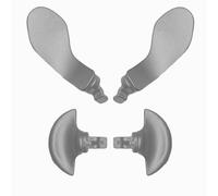 4 Pcs Back Paddles for PS5 Edge Controller, Replacement Rear Paddles for PS5 Edge Controller Rear Grip Parts,Interchangeable Metal Rear Button for PS5 Edge Controller(Silver)