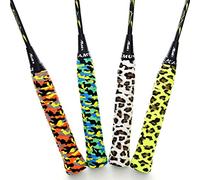 4 Pcs Badminton Leopard Pattern Racket Grip Tape Anti-slip Absorbent Tape for Badminton Tennis (Random Style) Convenient And Practical