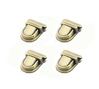 4 Pcs Bag Clasp Catch, Metal Tuck Lock Buckle, Bag Clasp Turn Lock, Thumb Press Locks for Bag Making, DIY Leather Crafts, Handbag - Bronze