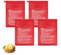4 Pcs Baked Potato Microwave Bag Reusable Microwave Cooker Pouch Potato Bag Quick-Cook Easy Kitchen Gadget Cooker for Fluffy Sweet Potatoes Red Baked Pouch