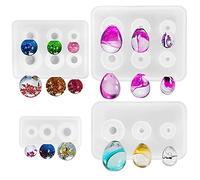 4 PCS Ball Silicone Resin Molds, AFUNTA Eggs Ball Epoxy Resin Molds Universe Spheroid Molds, Sphere Pendant Casting Molds for DIY Jewelry Making, Resin Crafts