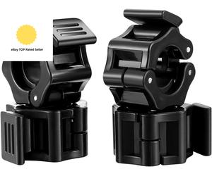 4 Pcs Barbell Clamps, 1 Inch Fast Release Barbell Collar Clips, Non-Slip Barbel