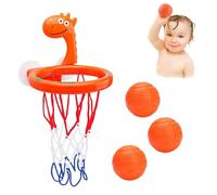 4 pcs bath toys for 1 year old, bath basketball hoop, bath buddy, bath toys 1 year old, for Boys Girls Baby Infant Toddler - Newly Upgraded Strong Suction Cup Basketball Hoop with 3 Mold Free Balls