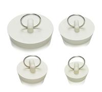 4 Pcs Bathroom Sink Plugs Replacement, Universal Bath Plugs for Sinks, Rubber Bathtub Plug Sink Stopper with Hanging Ring for Kitchen, Bathtub, Bathroom(4 Sizes)