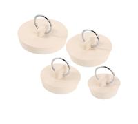 4 Pcs Bathroom Sink Plugs,Universal Rubber Sink Plugs & Bath Drains,Bathroom Plugs For Sinks - Bath Plugs with Hanging Ring for Kitchen, Bathroom, Bathtub & More(4 Sizes)