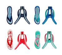 4 Pcs Beach Towel Clips Multicolor Slipper Towel Clips for Sun Loungers Large Laundry Windproof Pegs Novelty Clothes Pegs Towel Clips Quilt Blanket Holders for Laundry Pool Chairs Patio Pool Boat (C)