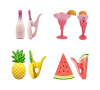 4 Pcs Beach Towel Clips Multicolor Slipper Towel Clips for Sun Loungers Large Laundry Windproof Pegs Novelty Clothes Pegs Towel Clips Quilt Blanket Holders for Laundry Pool Chairs Patio Pool Boat (B)
