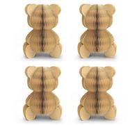 4 Pcs Bear Honeycomb Centerpieces, 10" Cute Bear Table Toppers for We Can Bearly Wait Baby Shower Decorations, Bear Themed Birthday Party Supplies