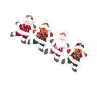 4 Pcs Bear Santa Pendant Hanging Ornament Christmas Tree Decoration For Indoor Outdoor Holiday Party Decorations Christmas Tree Ornaments Bear Santa Hanging Ornaments For Holiday Party