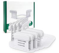 4 Pcs Bed Sheet Holders with Lock Strips - Durable ABS Clips for Corners & Sides, No More Loose or Wrinkled Sheets, Easy Installation for All Mattress Sizes, Ideal for Thick/Deep Mattresses (Oval)