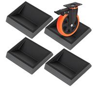4 PCS Bed Wheel Stoppers, Rubber Furniture Castor Cups, Carpet Protector Cups, Non-Slip Wheel Fixing Pads Fits to All Wheels of Furniture, Sofas, Beds, Chairs, Protects from Scratches
