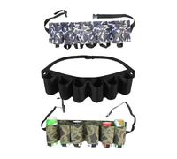 4 Pcs Beer Holster Belt Portable Soda Bottle Holder Drink Can Holds 6 Cans Adjustable Waist for Parties Garden(Black)