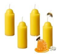 4 PCS Beeswax Candles, Pure Beeswax Candles UK, Small Dome Bees Wax Candle UK with Cotton Wick for Relaxation, Handmade, Non-Toxic, Eco-Friendly