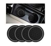 4 Pcs Beverage Cup Holder Coasters for Chrysler 300 II 2011-2014, Vehicle Interior Drink Receptacle Accessories Washable Centre Console Mats,Grey