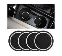 4 Pcs Beverage Cup Holder Coasters for Citroen C5 Tourer 2008-2017, Vehicle Interior Drink Receptacle Accessories Washable Centre Console Mats,White