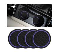 4 Pcs Beverage Cup Holder Coasters for Dacia Jogger 2021 2020 2019 2018 2022 2023 2024, Vehicle Interior Drink Receptacle Accessories Washable Centre Console Mats,Purple